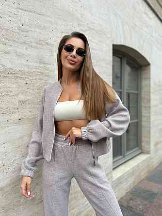 Жіночий базовий теплий костюм: кофта та штани Ангора Капучино, 42/44 Одеса