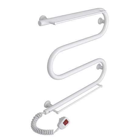 Электрический полотенцесушитель Laris Зебра ЗМЕЕВИК 25 500Х500 с полками (белый) Київ - фото 1