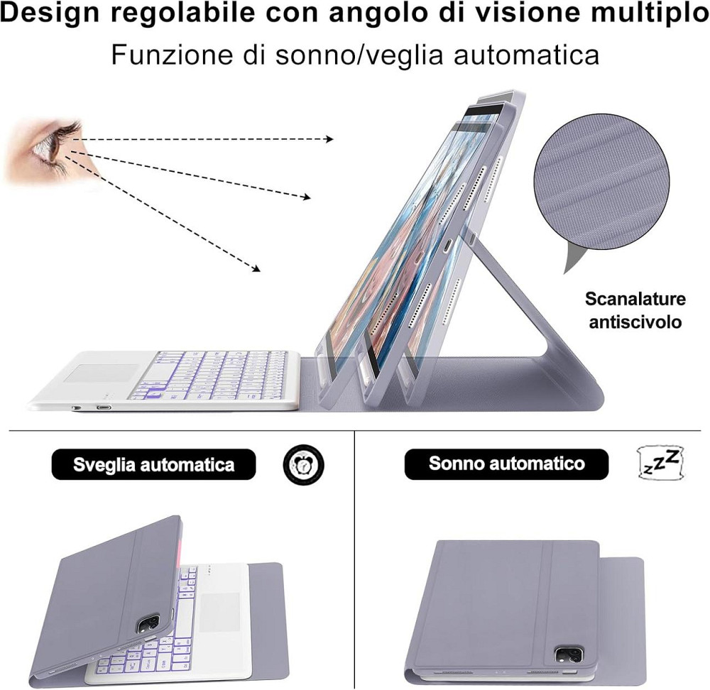 Чехол-книжка с клавиатурой для iPad Air 11-inch (M2/М3) iPad Air 5 2022/Air 4 2020 10.9/iPad 4-го покол. 10.9 / iPad Pro 11 2018 Днепр - изображение 5