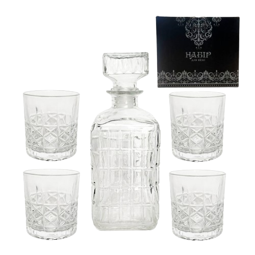 Набір для віскі 5 предметів (графін-1000мл + 4 склянки-320мл) 9099-5 S&T Житомир - изображение 1