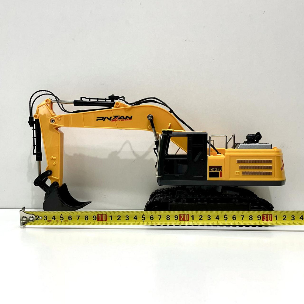 Екскаватор на радіокеруванні на акумуляторі холодний пар-дим рухомий ківш USB зарядне світло Жовто-чорний (9035E) Чернігів - фото 7