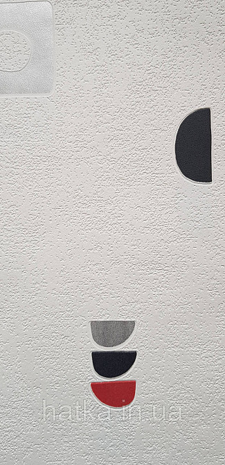 Шпалери вінілові на флізеліні Rasch Clasik 0,53х10 дитячі фігури знаки червоні сірі на білому Київ - фото 2