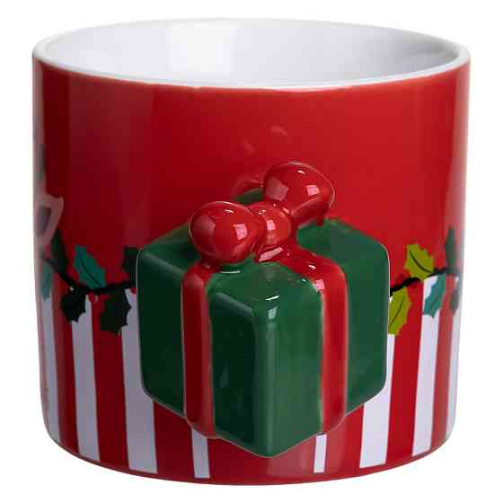 Новогодняя фарфоровая чашка Merry Christmas, красная Киев