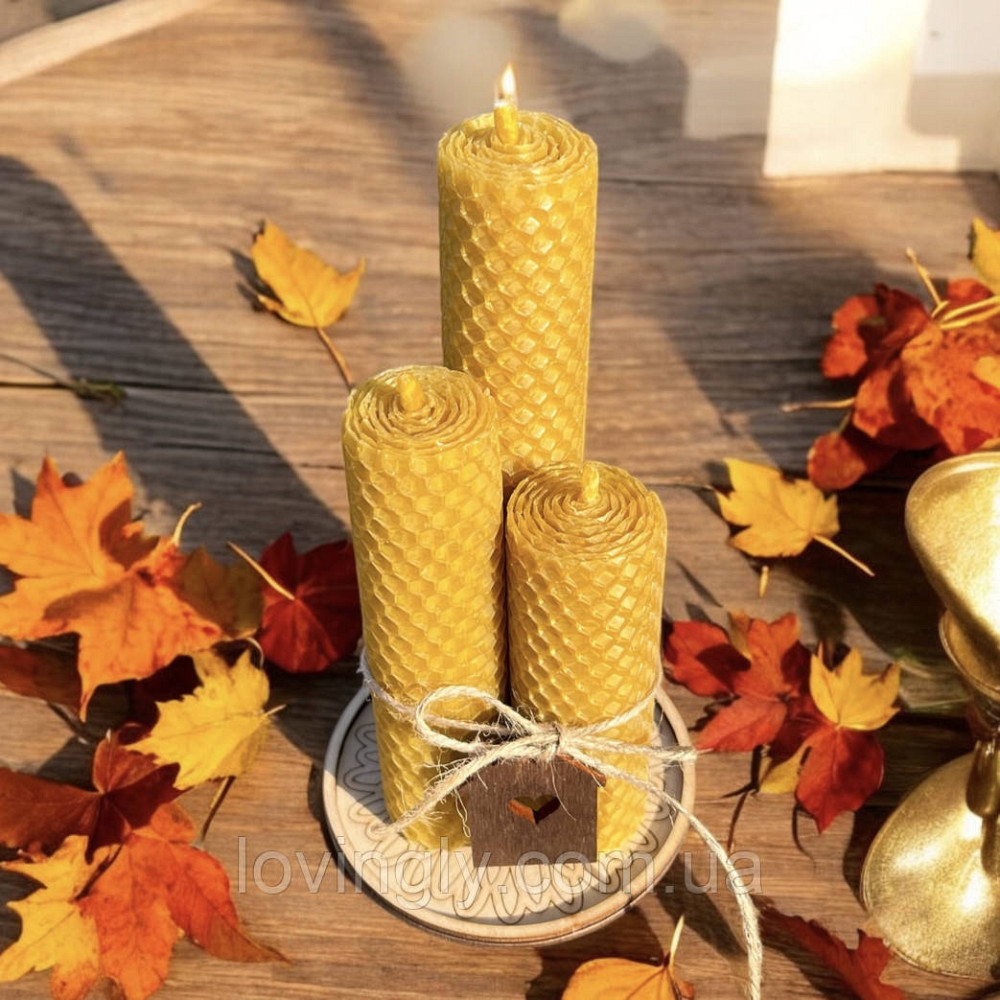 Набор свечей из натуральной вощины 