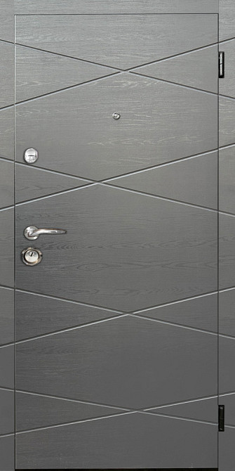 Двери квартирные, серия ЭКОНОМ модель ЭКО-4 титан горизонт/шелк горизонт Киев - изображение 1