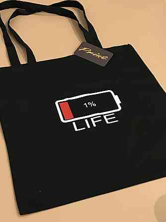 Еко-сумка - ШОПЕР С ПРИНТОМ LIFE 1% Чернівці