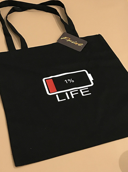 Еко-сумка - ШОПЕР С ПРИНТОМ LIFE 1% Чернівці - фото 2