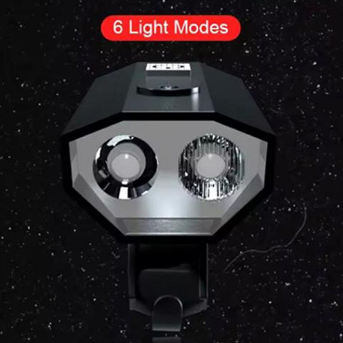 Велофонарь BK-08/01 Pro-2XPE, ALUMINUM, индикация заряда, Waterproof, акумулятор, ЗУ microUSB Бровары - изображение 6