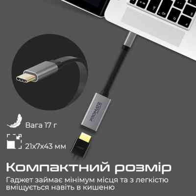Переходник USB-C to HDMI 4K30Hz grey Promate (medialink-h1.grey) Винница
