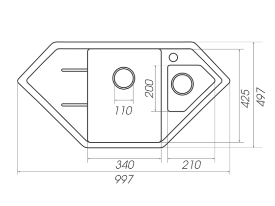 PLATINUM Гранітна мийка для кухні Platinum 9950 PANDORA матова Мікс Київ