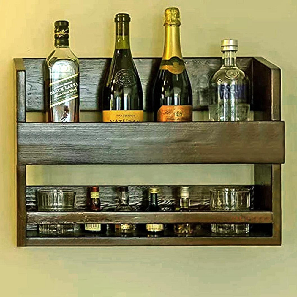 Настенная винная полка 