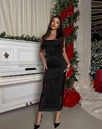 Жіноча приваблива романтична сукня  шовк + гіпюр Одеса