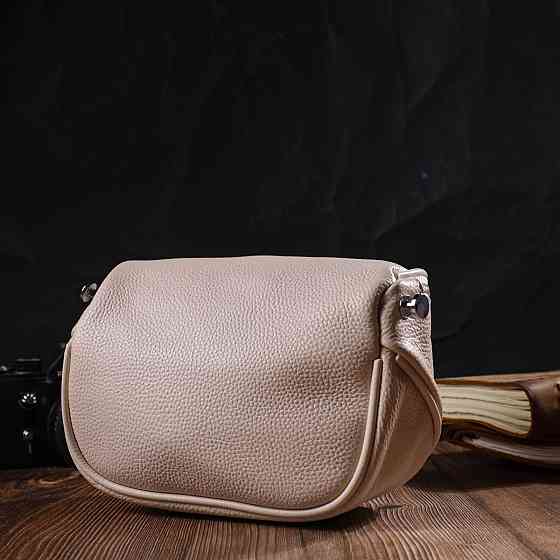 Сучасна жіноча сумка через плече з натуральної шкіри Біла (Vintage) Київ