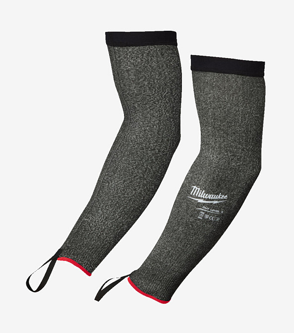 Нарукавник серый MILWAUKEE с сопротивлением порезам 5/E уровня, 40см Одесса - изображение 1