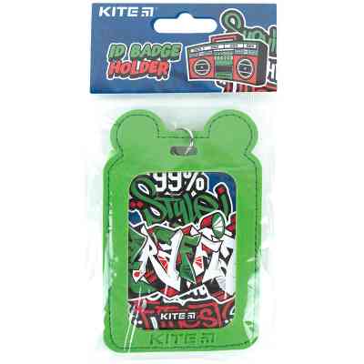 Бейдж Kite вертикальный на шнурке, зеленый (K24-296-2) Винница