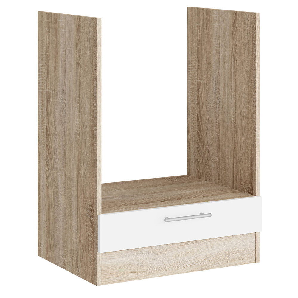 Кухонний модуль під духовку Еверест Еко 600 дуб сонома/німфея альба (білий) 60х46х82 см (DTM-071036) Дніпро - фото 1