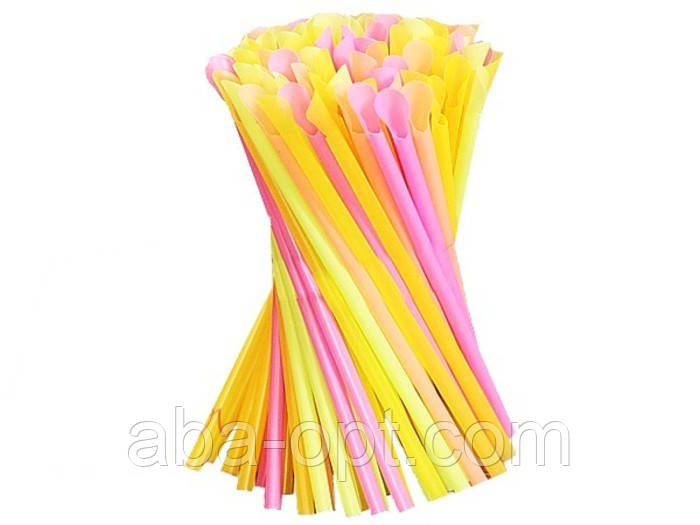 Трубочка пластиковая фрешна разных цветов L 20 см ( 100 шт).Aba-Opt Одесса - изображение 1