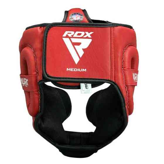 Боксерський шолом RDX AURA PLUS T-17 Red/Black M (капа у комплекті) Каменское