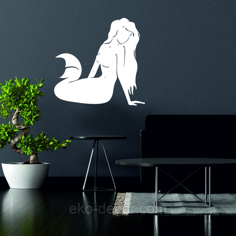 Декоративне настінне 3D Панно «Русалонька» Декор на стіну з об'ємом 50*48 см, Білий Київ - фото 2