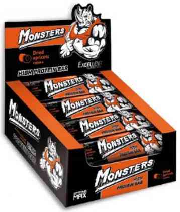 Батончики для набору ваги Monsters Strong Max 80g x 20шт Курага Київ