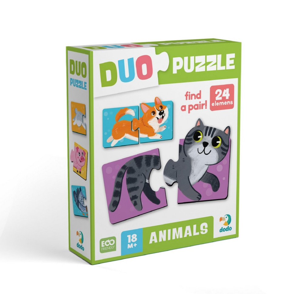 Дитячий пазл "ДУО-Тваринки-половинки" 300689, 24 елемента Вінниця - фото 2