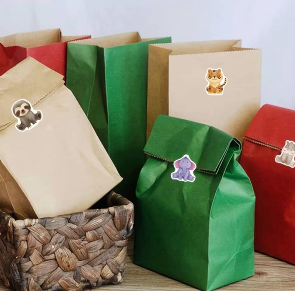 Наклейки животные детские 500 шт набор стикеров для упаковки подарков декора Киев - изображение 2