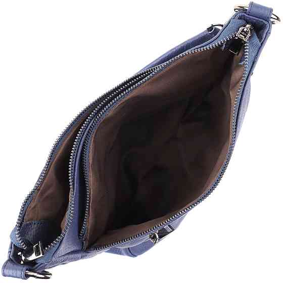 Сумка для женщин на два отделения из натуральной кожи Синий (Vintage) Киев