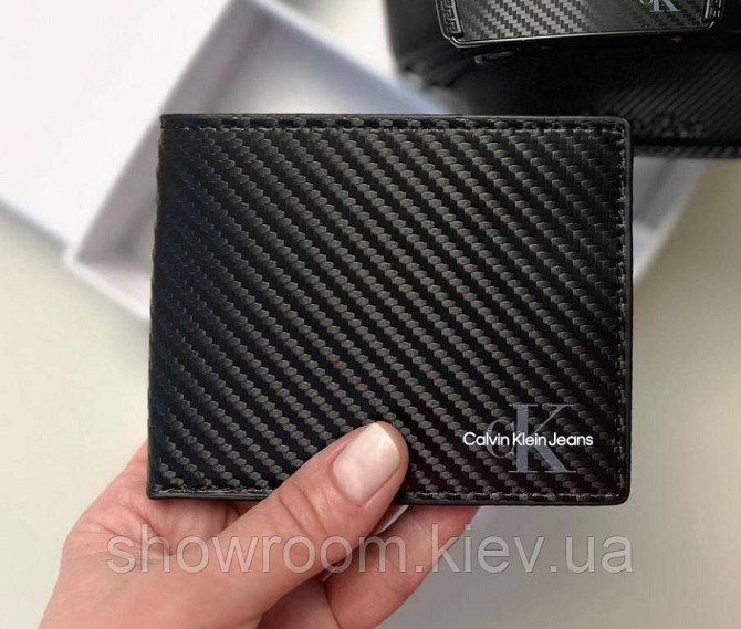 Мужское брендовое портмоне Carbon черный Киев - изображение 1