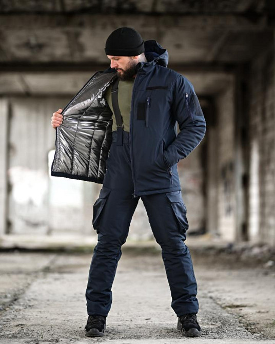 Чоловічий зимовий тактичний костюм NORTHERN синій Куртка штани на синтепоні теплий 54 Одеса - фото 11