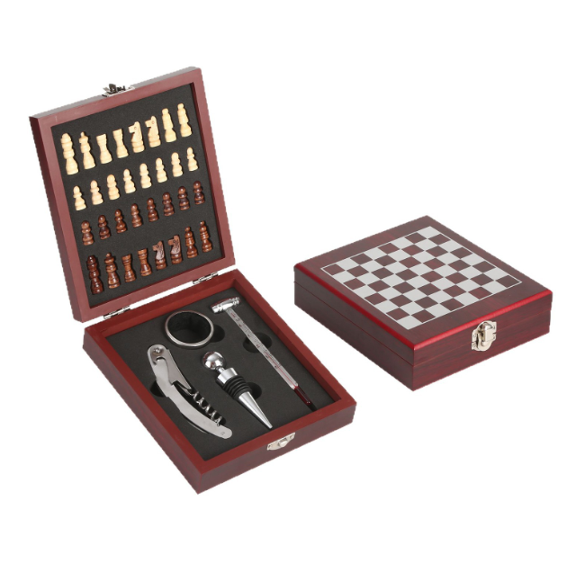 Набор для вина сомелье Шахматы 4 предмета в подарочном деревянном кейсе Бордо Кременчуг - изображение 10