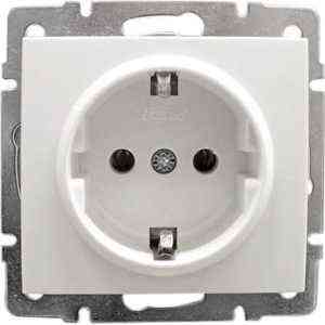 RAIN білий Розетка внутрішня із заземленням Лезард Житомир