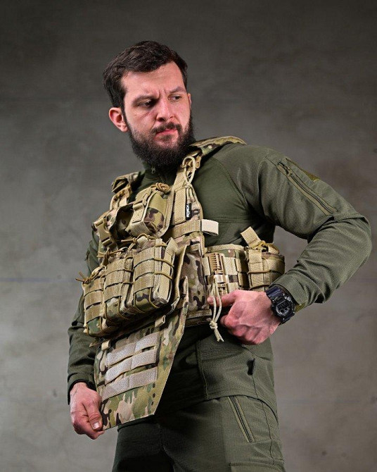 Якісна плитоноска 4 скидання з напашником Attack мультикам ПП7563 Одеса - фото 2