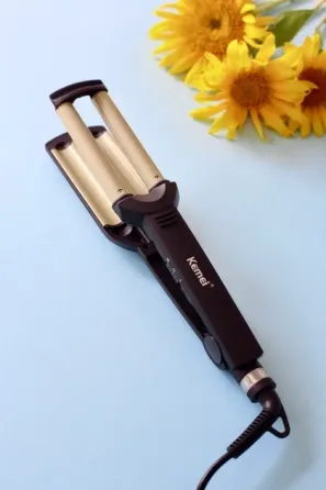 Подвійна плойка-хвиля для волосся з керамічним покриттям, терморегулятором та безпечним наконечником Одеса