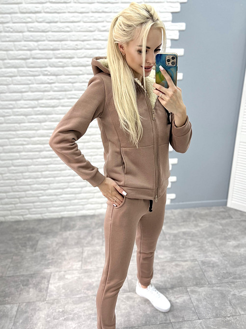 Зимовий спортивний костюм на хутрі "Nord" оптом | Батал Капучіно, 50-52 Київ - фото 5