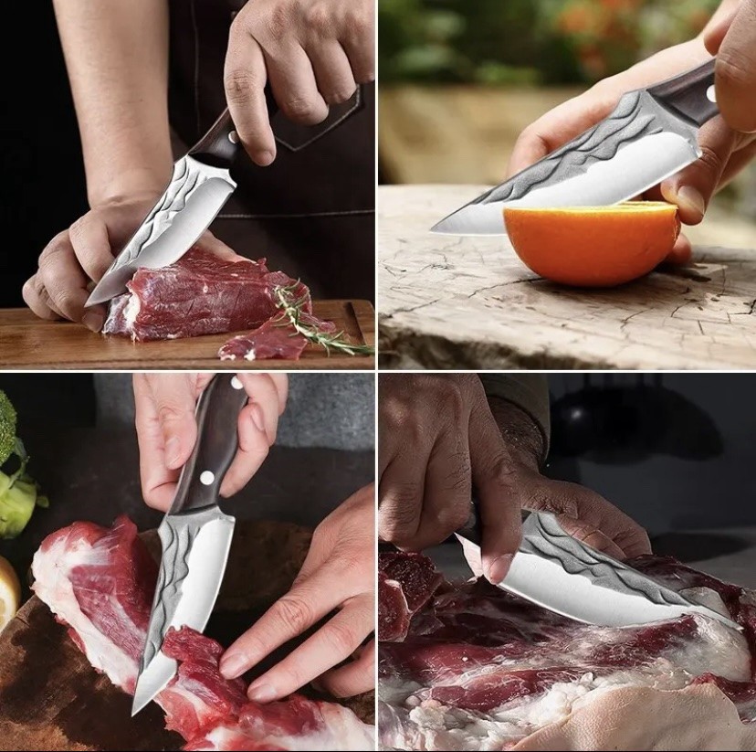 Походный нож, охотничий нож, рыбацкий нож , нож для кемпинга и природы, 21 см, нержавеющая сталь, коричневый Киев - изображение 8