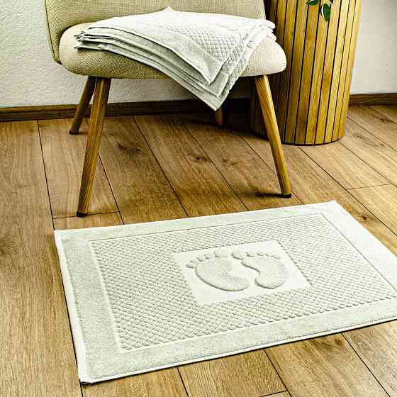 Махровое полотенце жаккардовое для ног GM Textile 50х70см 600г/м2 (Светло-серый) Сумы