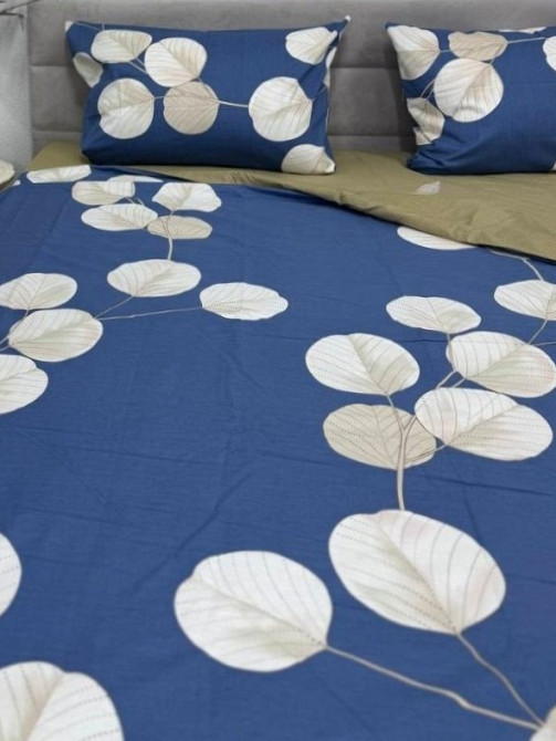 Ecotton Комплект постільної білизни Ecotton двоспальний 180х215 см синій (21210АВ) Коломия - фото 1