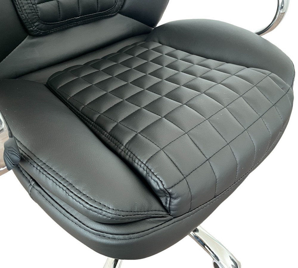 Офісне крісло керівника Tehforward Tesla хром Anyfix Чорний Дніпро - фото 4