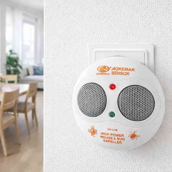 Відлякувач тарганів і гризунів 2 в 1: електромагнітний і ультразвуковий AO-147B Дніпро