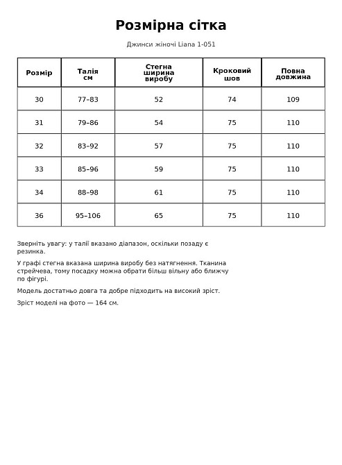 Джинси жіночі Liana 1-051 SKATER MOM з резинкою на талії великі розміри блакитні, блакитний, З6, 36, 102 см, 125 см Київ - фото 10