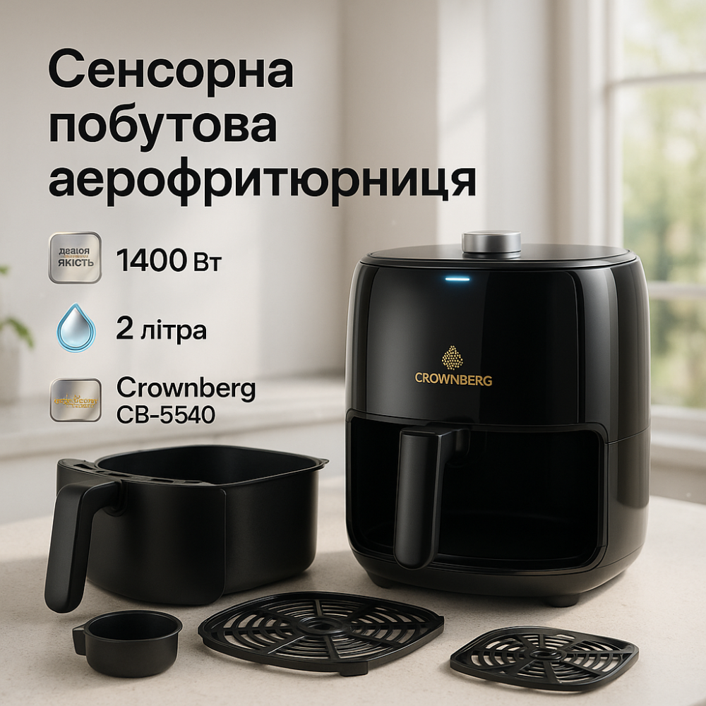 Фритюрница Crownberg CB-5540 электрическая фритюрница 2л для дома с регулируемым термостатом 1400Вт SW-33 Львов - изображение 20