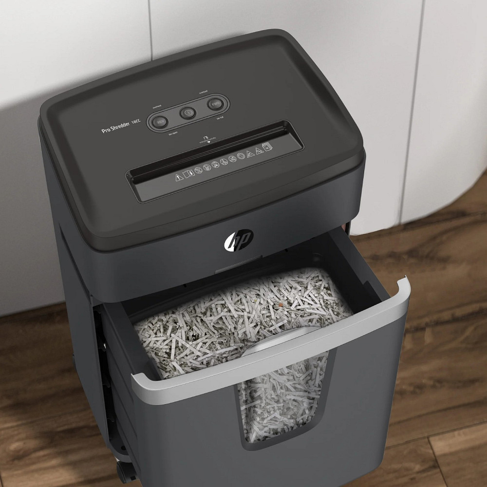 Знищувач документів HP Pro Shredder 18CC, A4, 80g х 18 листів, 4*35, 25 л., P-4 Винница - изображение 8