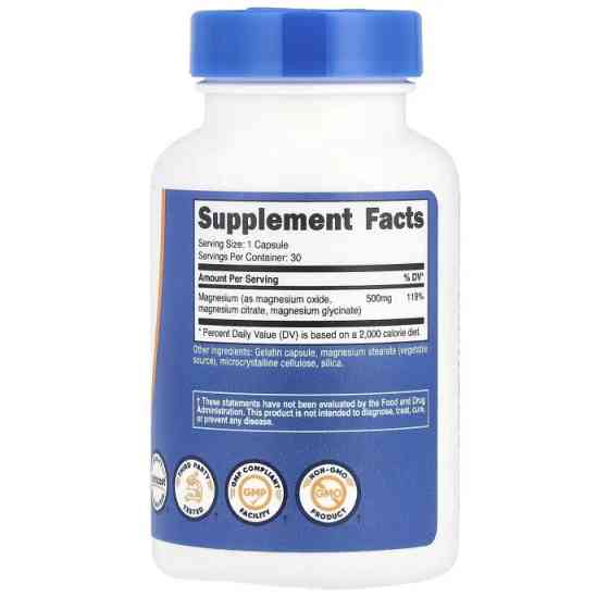 Магній Nutricost Magnesium Complex, 500 mg, 30 Capsules Луцьк