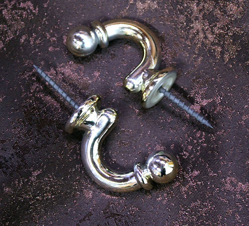 Гачки для підхватів (005кр) набір 2 шт Світло-золотистий (83-005) Київ - фото 1