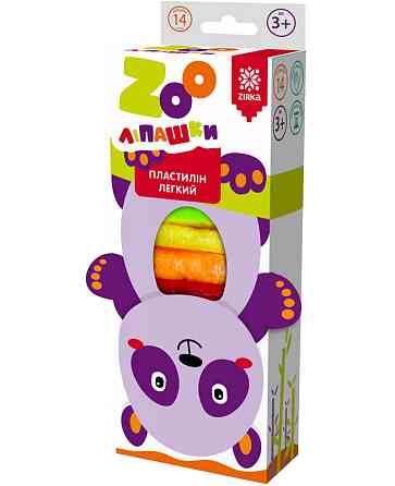 Пластилін легкий ZOOлипашки "Панда" ZIRKA 140214 (14 різнокольорових стиків по 6 г) Вінниця