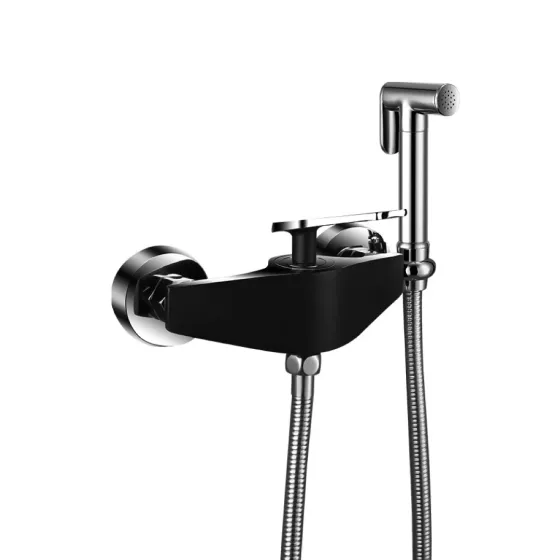 Гігієнічний душ із змішувачем Frap F2057 чорний/хром Київ