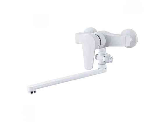 Смеситель Настенный белый OSCAR-006 WHITE (без шланга и лейки) ТМ PLAMIX Киев