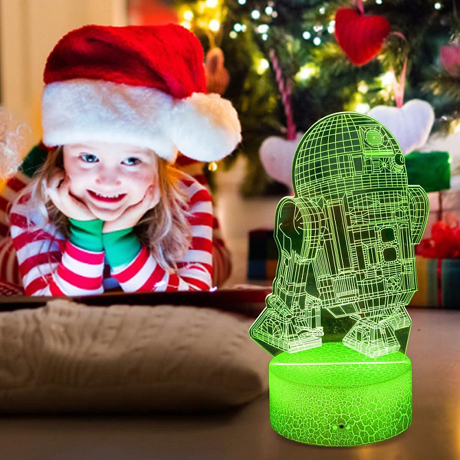 3D ночник Star Wars Baby Yoda, 4 фигуры, подарок фанатам Звездные войны Малыш Йода, Мандалорец, Звез Киев - изображение 6