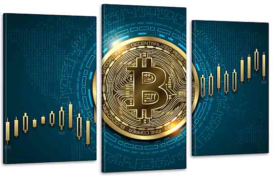 Модульная картина в гостиную / спальню Біткоін   Art-702_3 100x150 см Киев
