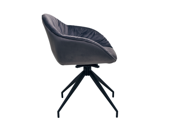 Стілець поворотний R-145 сірий + чорний Дніпро